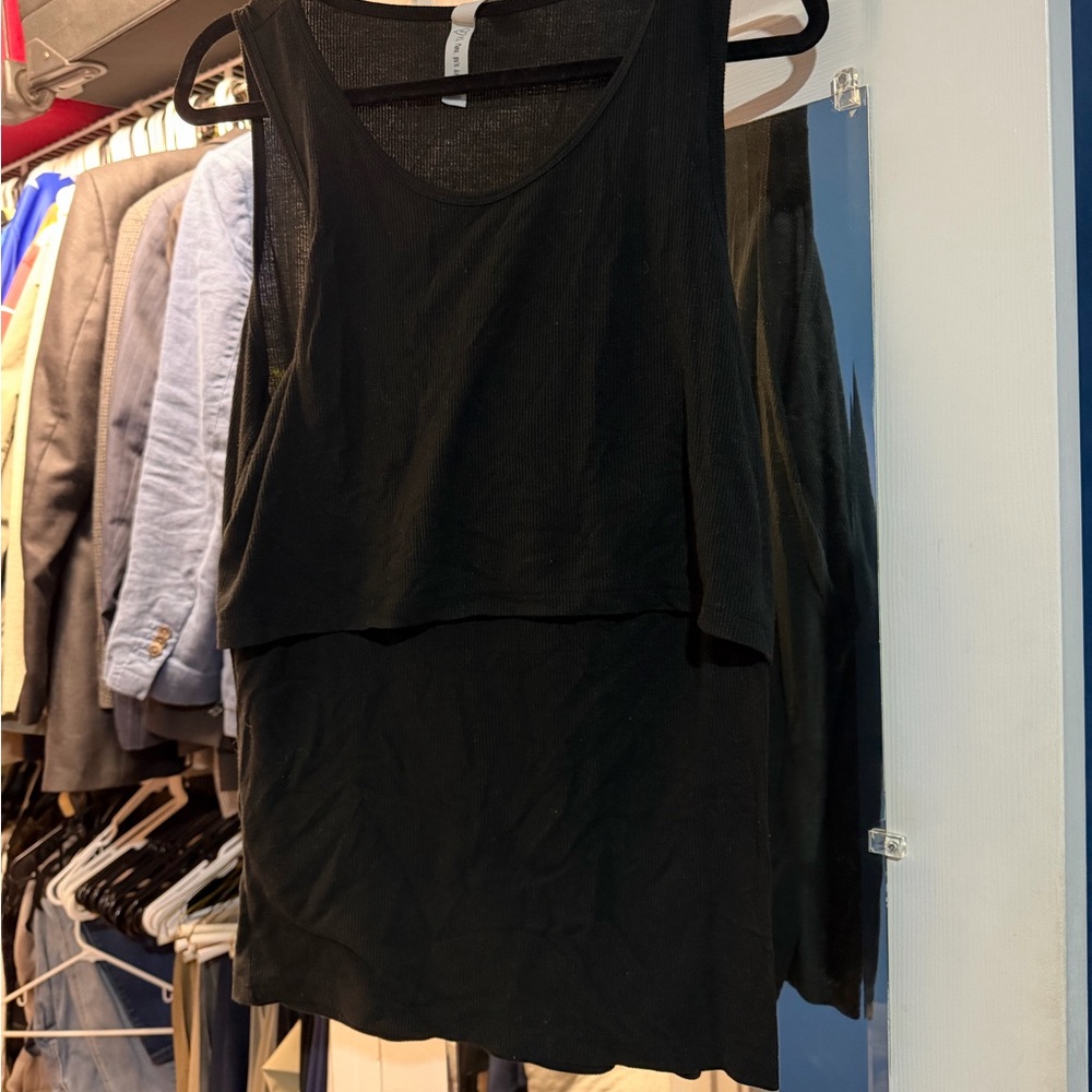 NWOT Latched Mama Black Nursing Tank